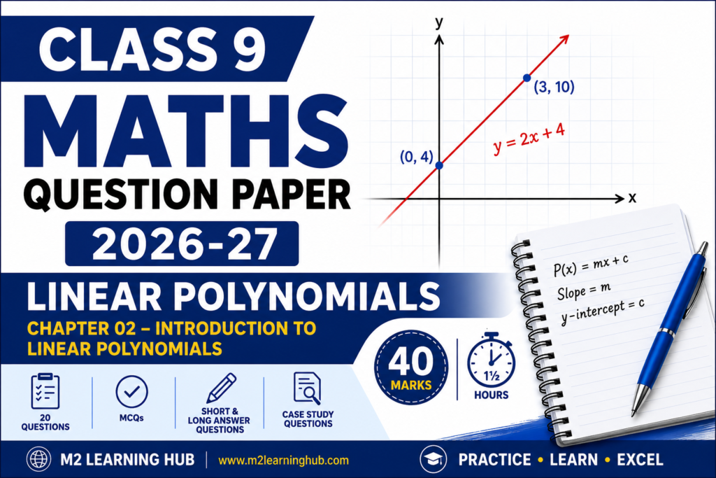 Class 9 Maths Question Paper 2026-27 | Linear Polynomials